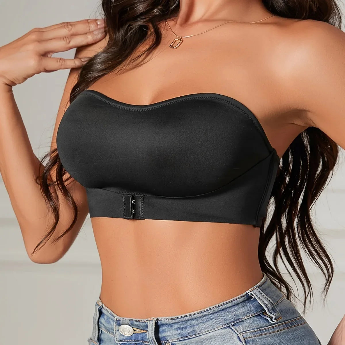 Sexy Gathered Wire-Free Women's Underwear Cross-Border Front-Closure Comfortable Nylon Bra from Mainland China Home Garden