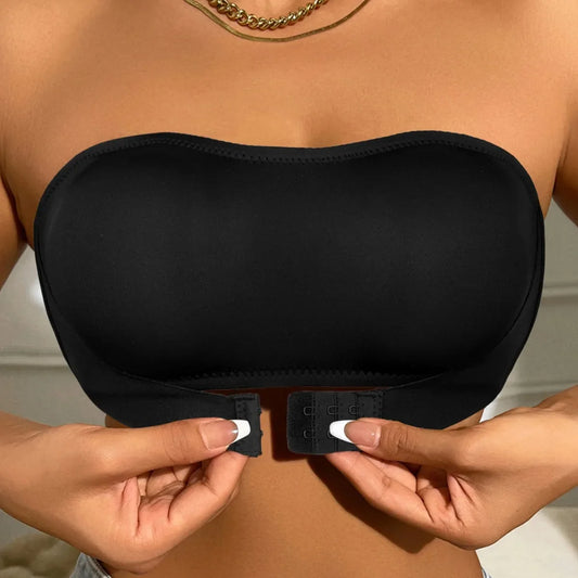Sexy Gathered Wire-Free Women's Underwear Cross-Border Front-Closure Comfortable Nylon Bra from Mainland China Home Garden